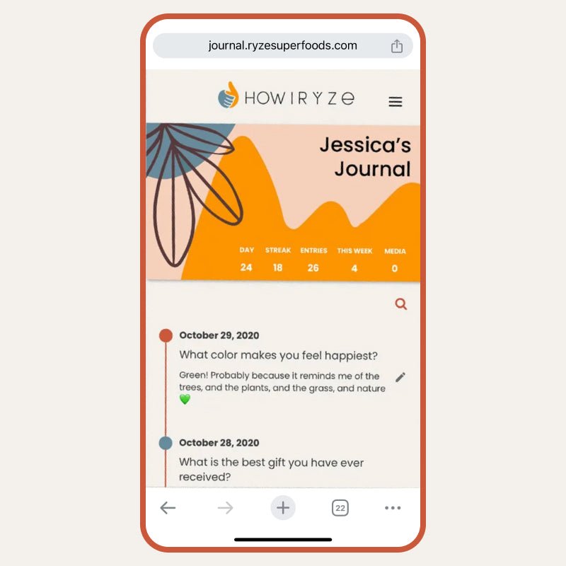 RYZE FREE Gratitude App - Gift Offer