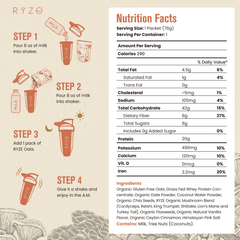 RYZE Mushroom Overnight Oats Pack (28 Servings) - Soft Start