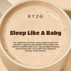RYZE Hot Cocoa - with 6 Sleep Superfoods to Help Fall Asleep and Stay Asleep - Warm Ritual