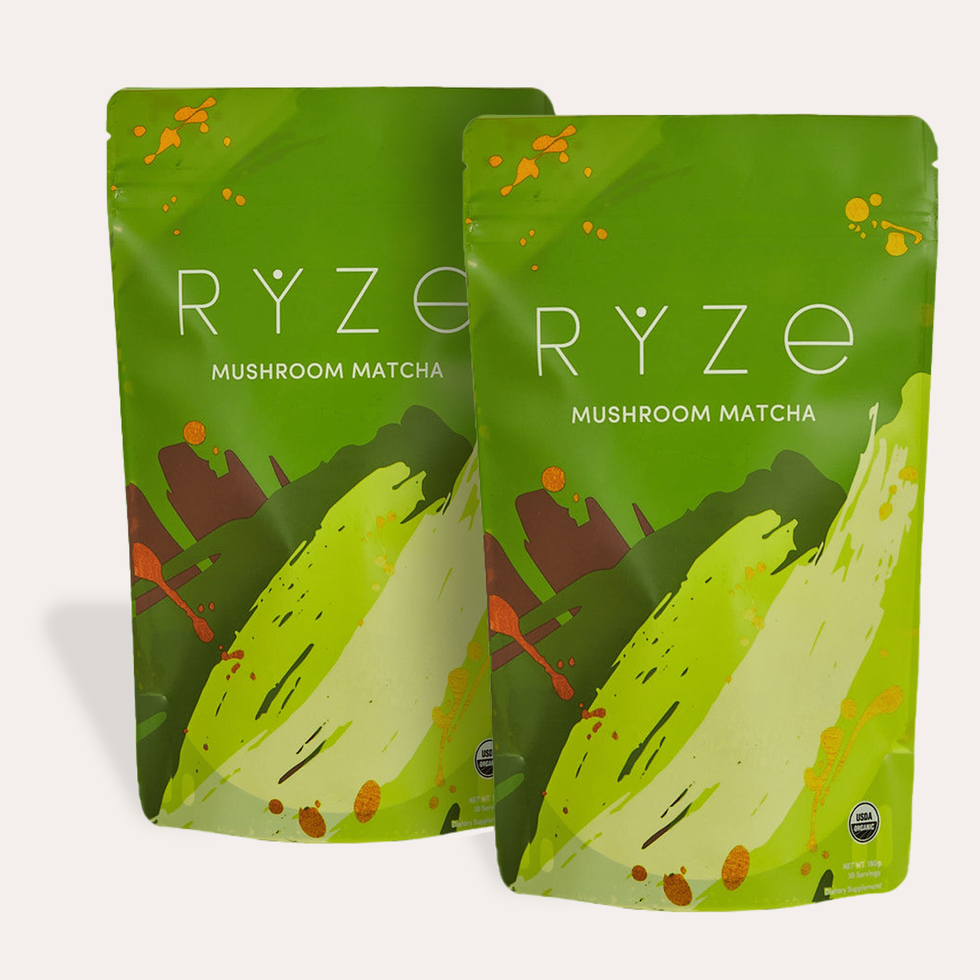 RYZE Organic Mushroom Matcha Starter Kit (60 servings) - Clean Routine