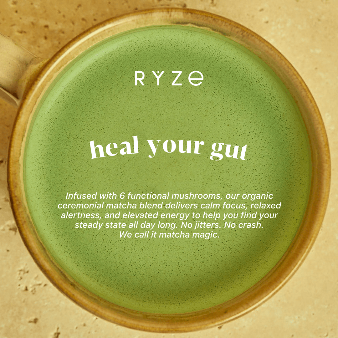 RYZE Organic Mushroom Matcha Starter Kit (60 servings) - Clean Routine