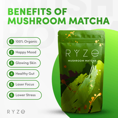RYZE Organic Mushroom Matcha Starter Kit (60 servings) - Clean Routine