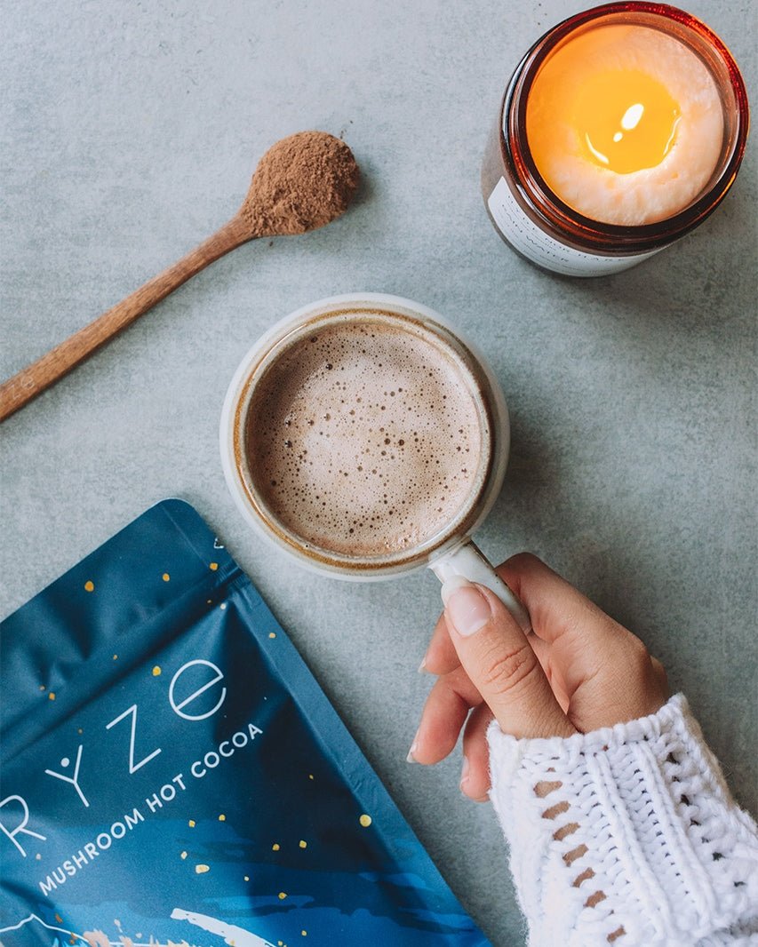 RYZE Try our Mushroom Hot Cocoa 50% OFF! - Gentle Sip